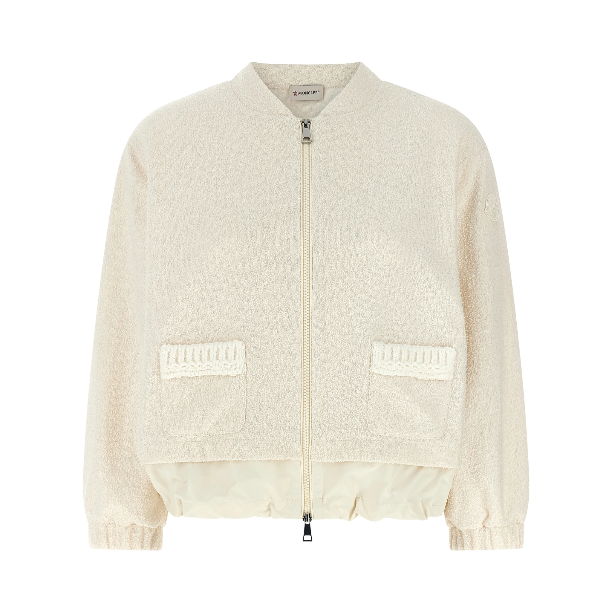 White Polyester Cardigan
