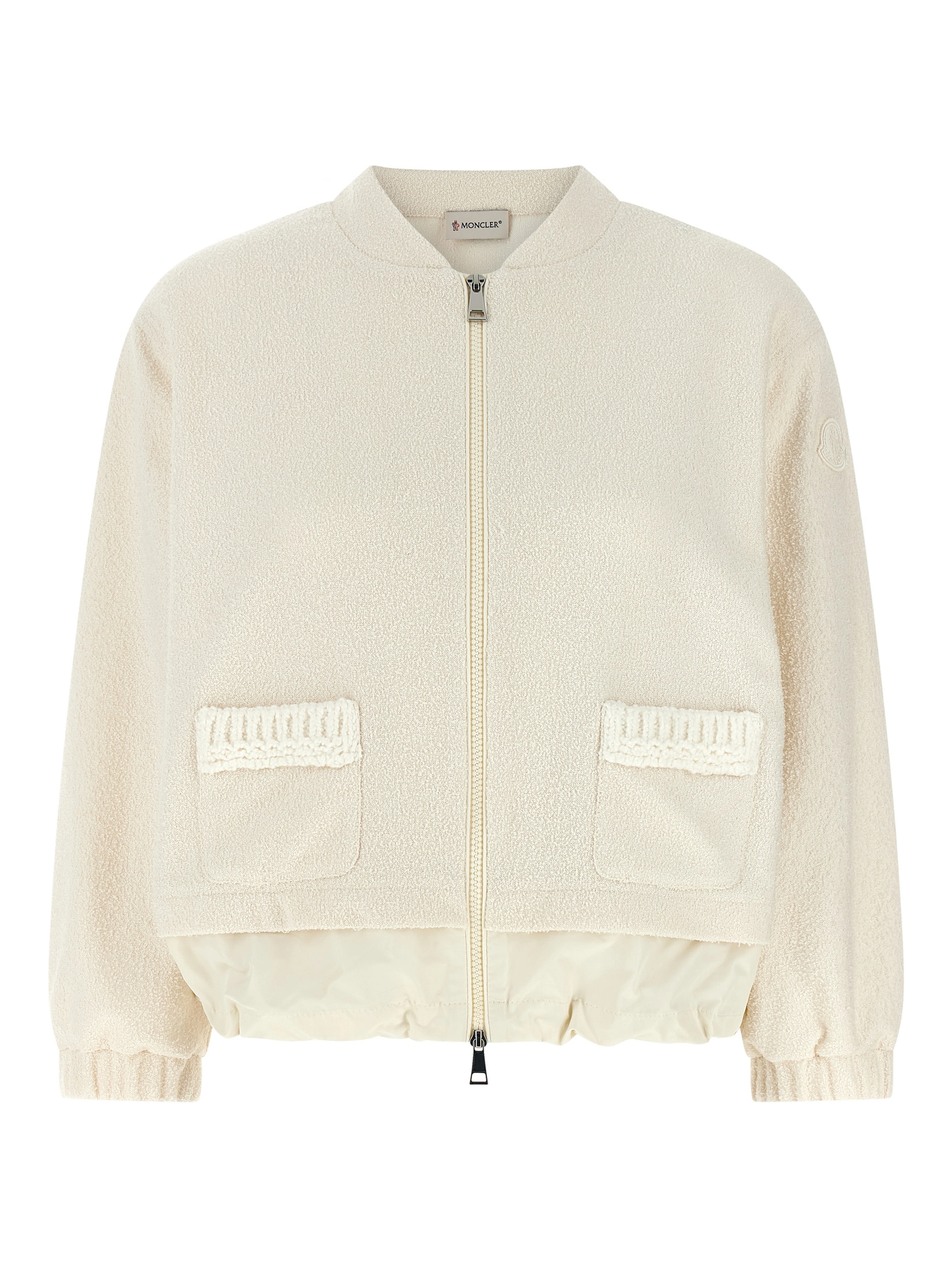 White Polyester Cardigan