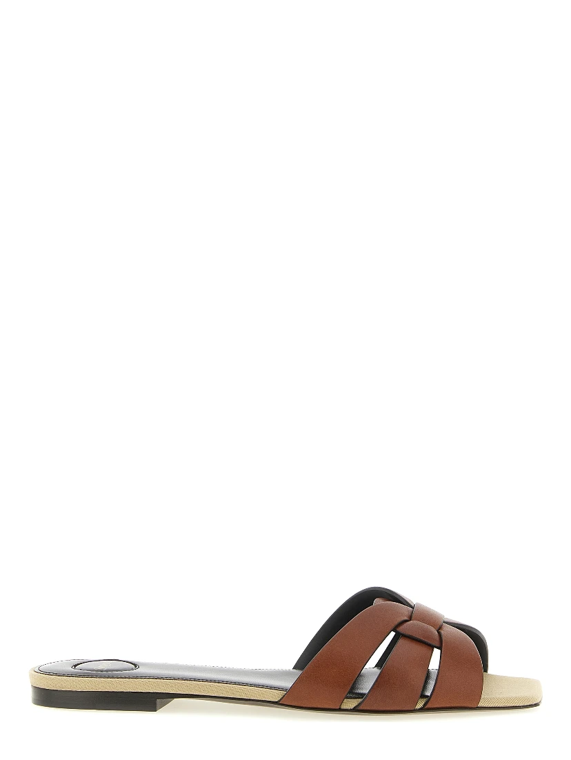 Brown Calfskin Slides