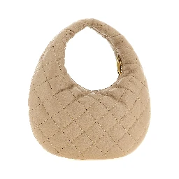 Beige Lamb Leather Handbag