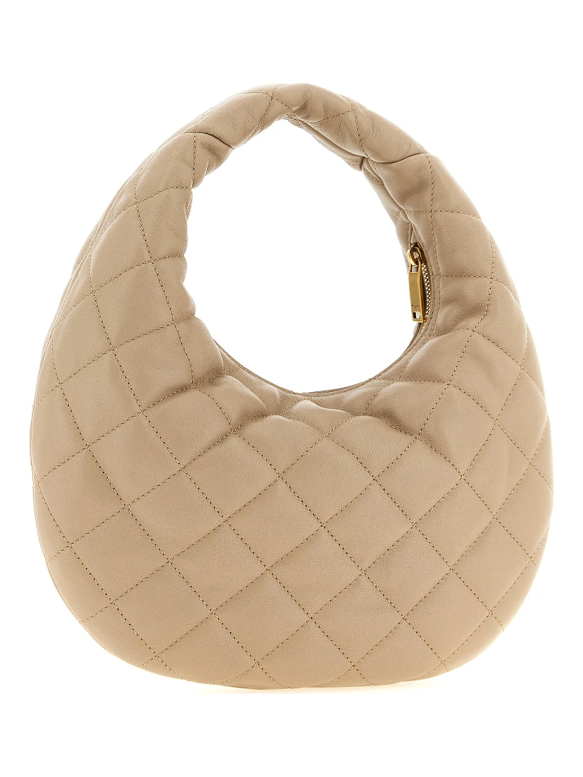 Beige Lamb Leather Handbag