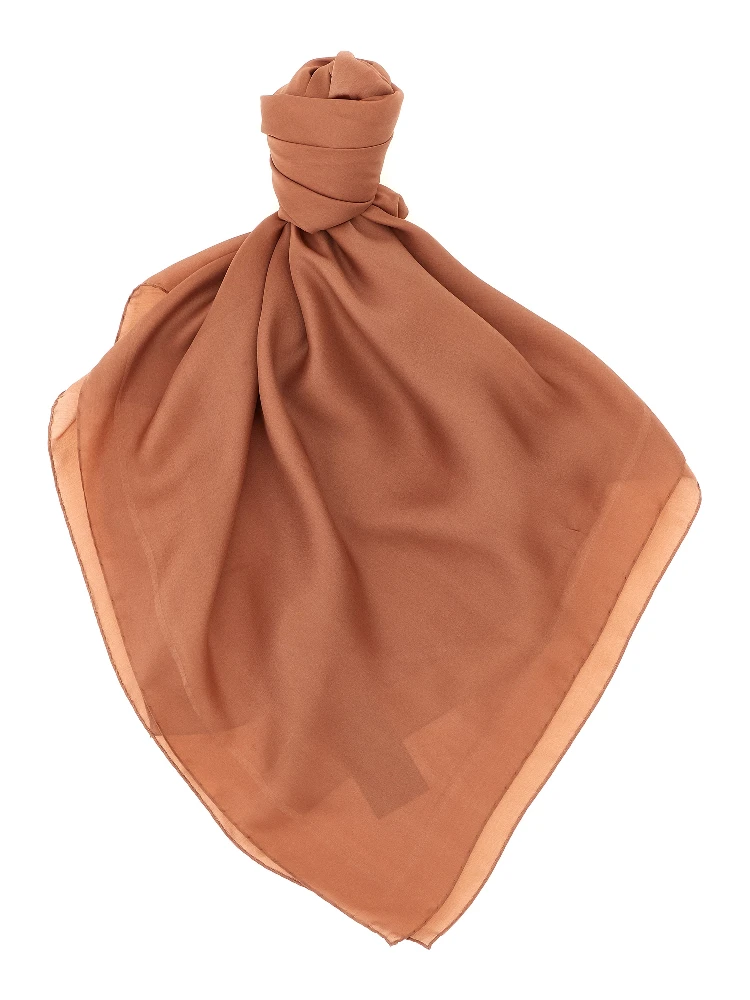 Brown Silk Scarf