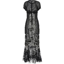 Black Cotton Midi Dress