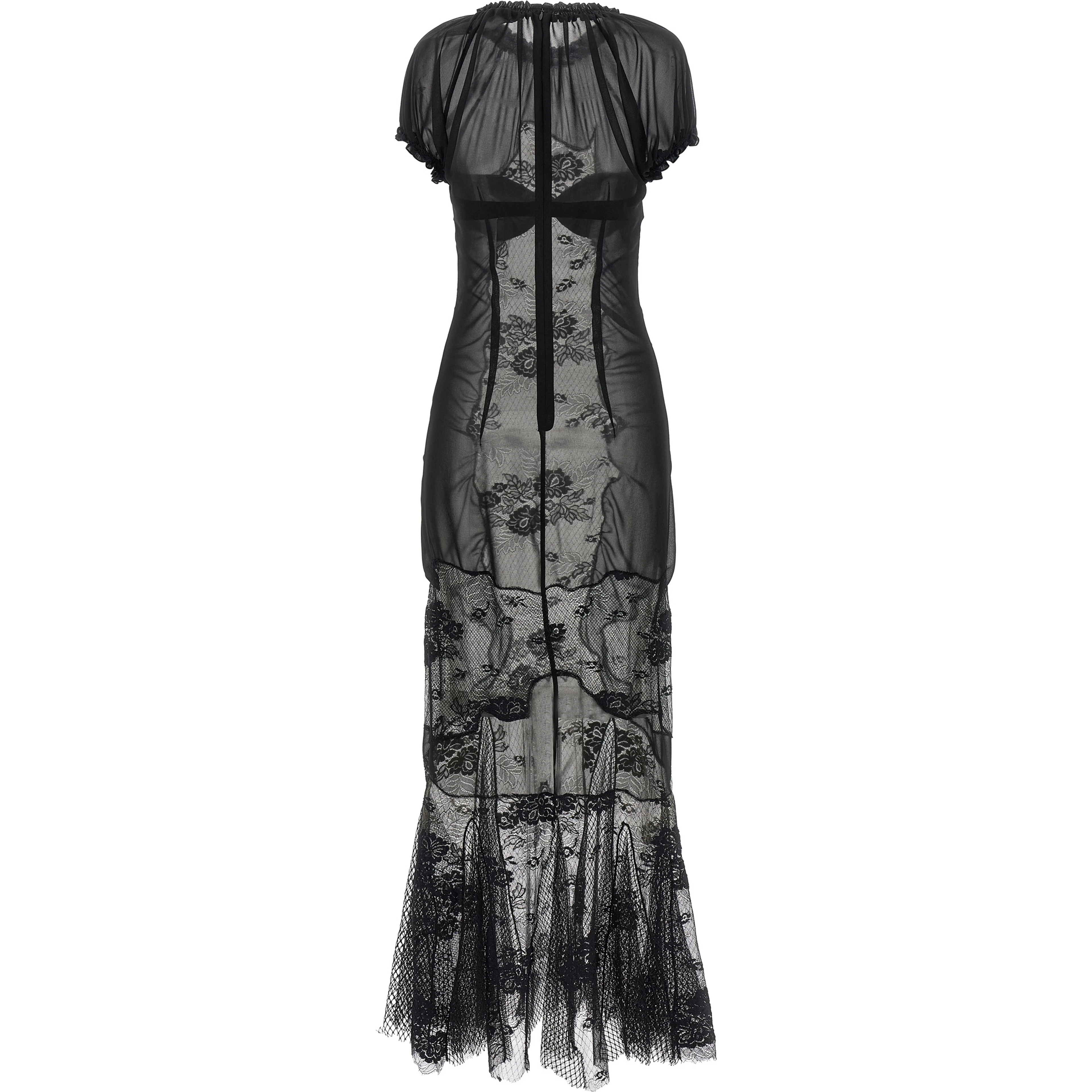 Black Cotton Midi Dress