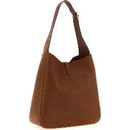 Brown Calfskin Shoulder Bag