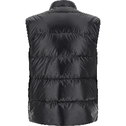 Blue Polyester Sleeveless Jacket
