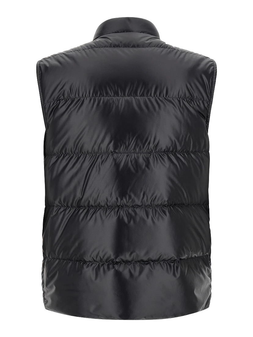 Blue Polyester Sleeveless Jacket