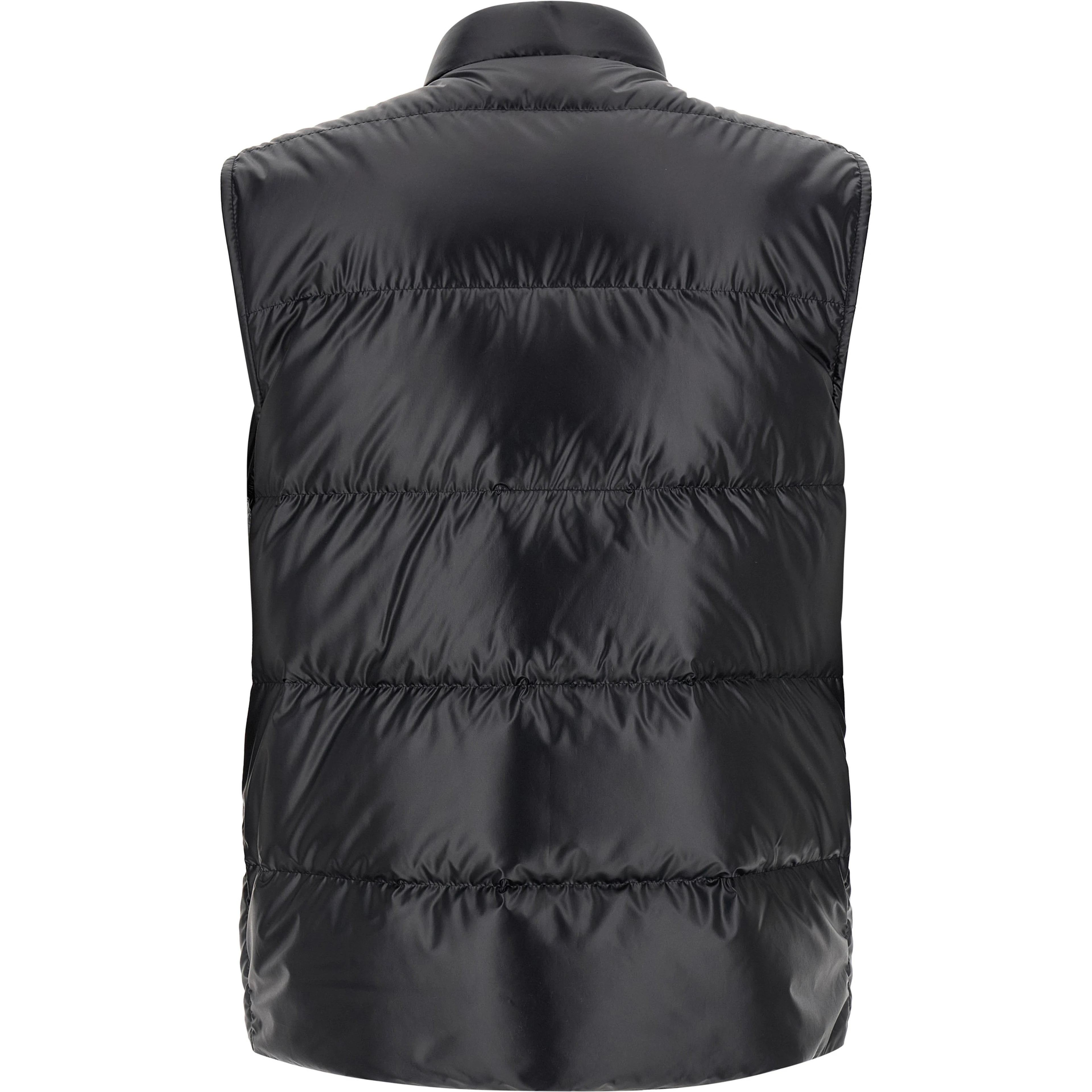Blue Polyester Sleeveless Jacket