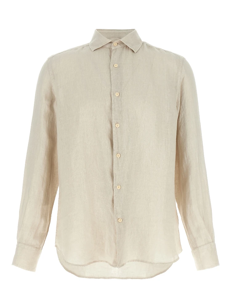 Beige Linen Blouse