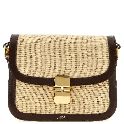 Beige Cotton Crossbody Bag