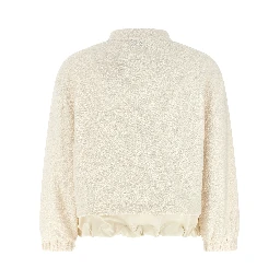 White Polyester Cardigan