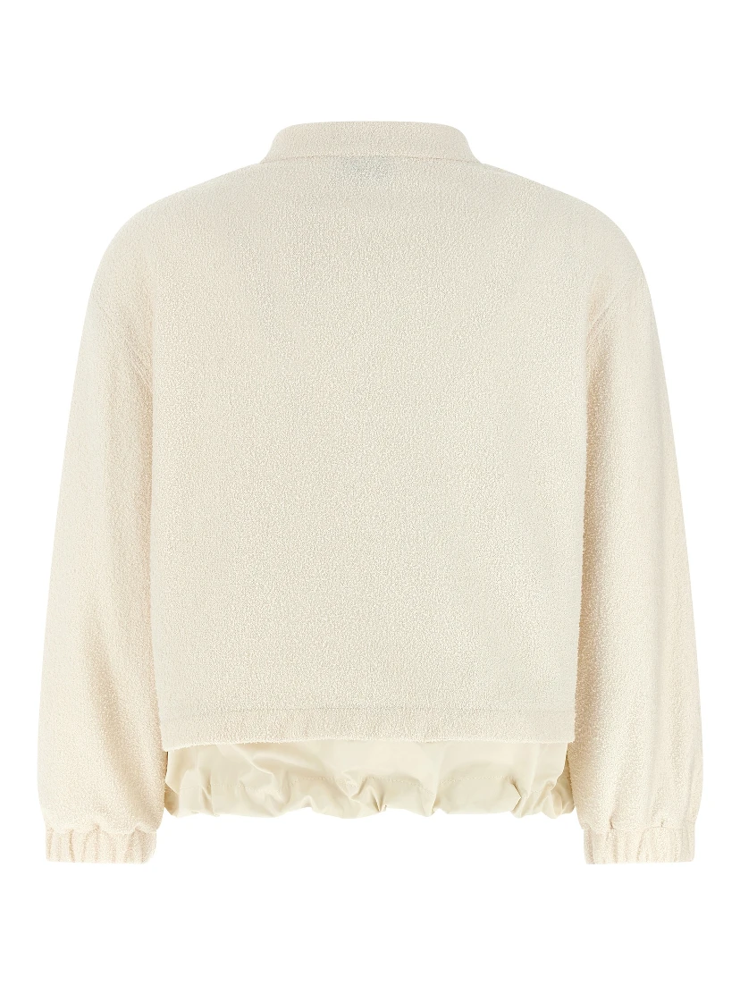 White Polyester Cardigan