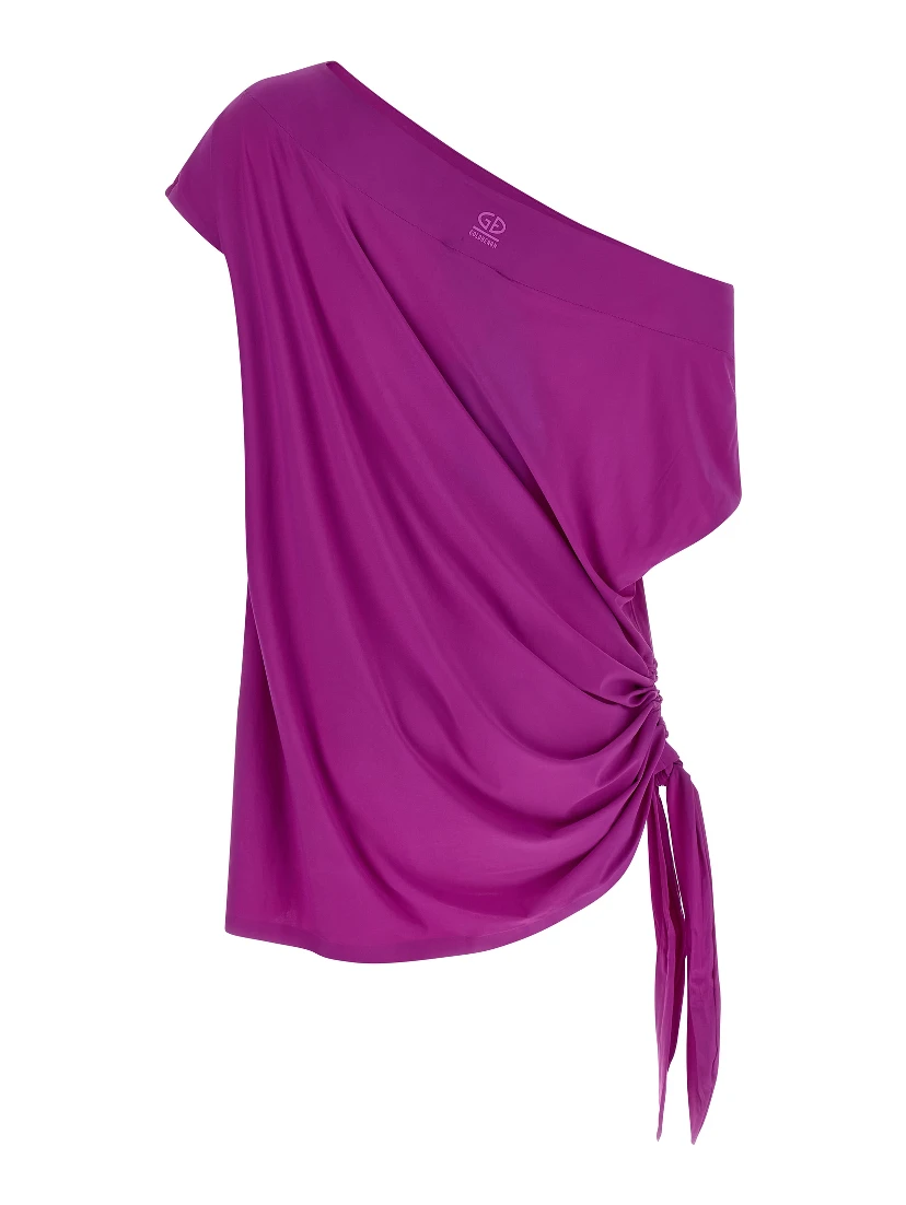 Purple Polyamide Casual Dress