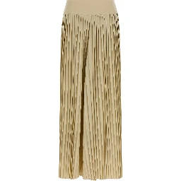 Beige Polyester Athletic Pants