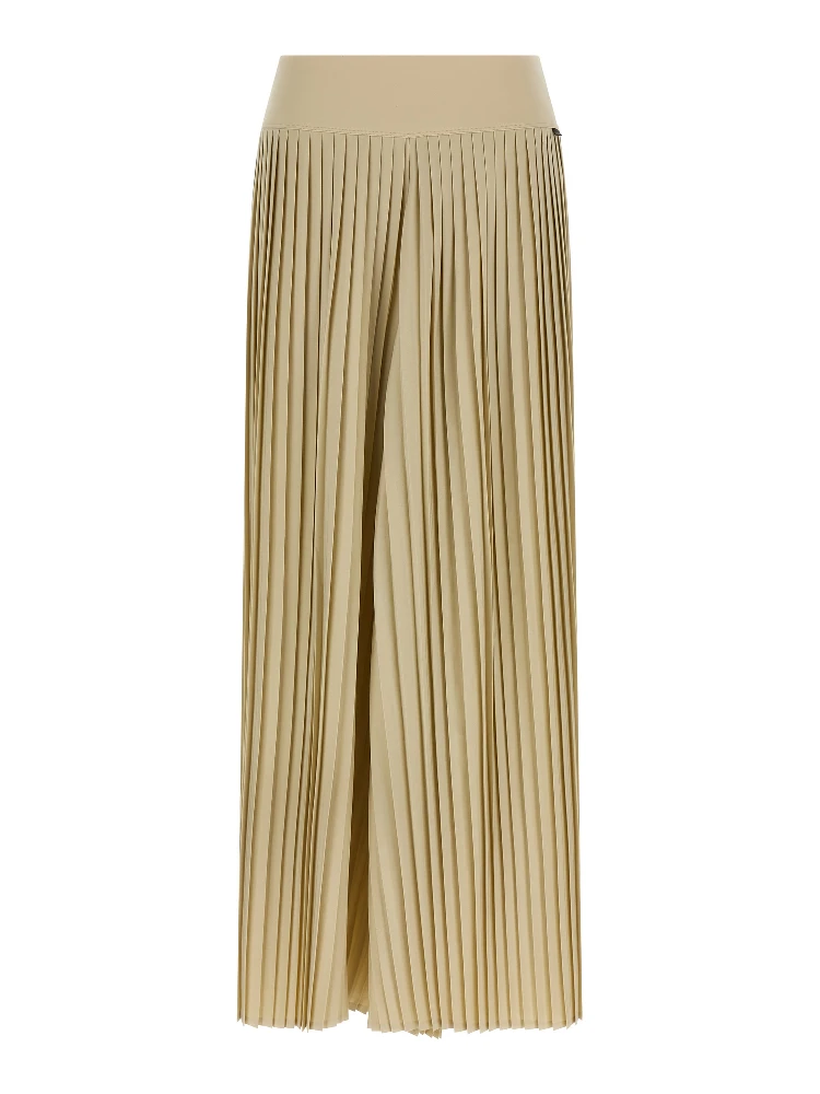 Beige Polyester Athletic Pants