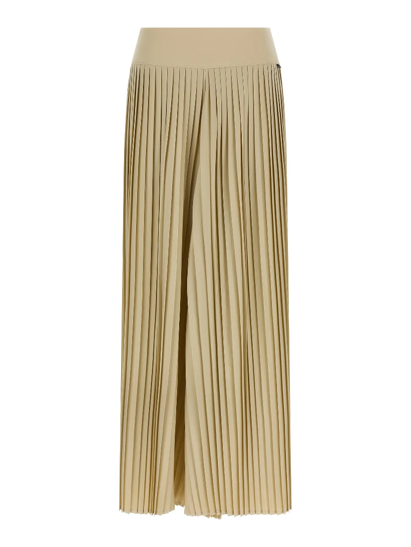 Beige Polyester Athletic Pants