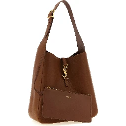Brown Calfskin Shoulder Bag