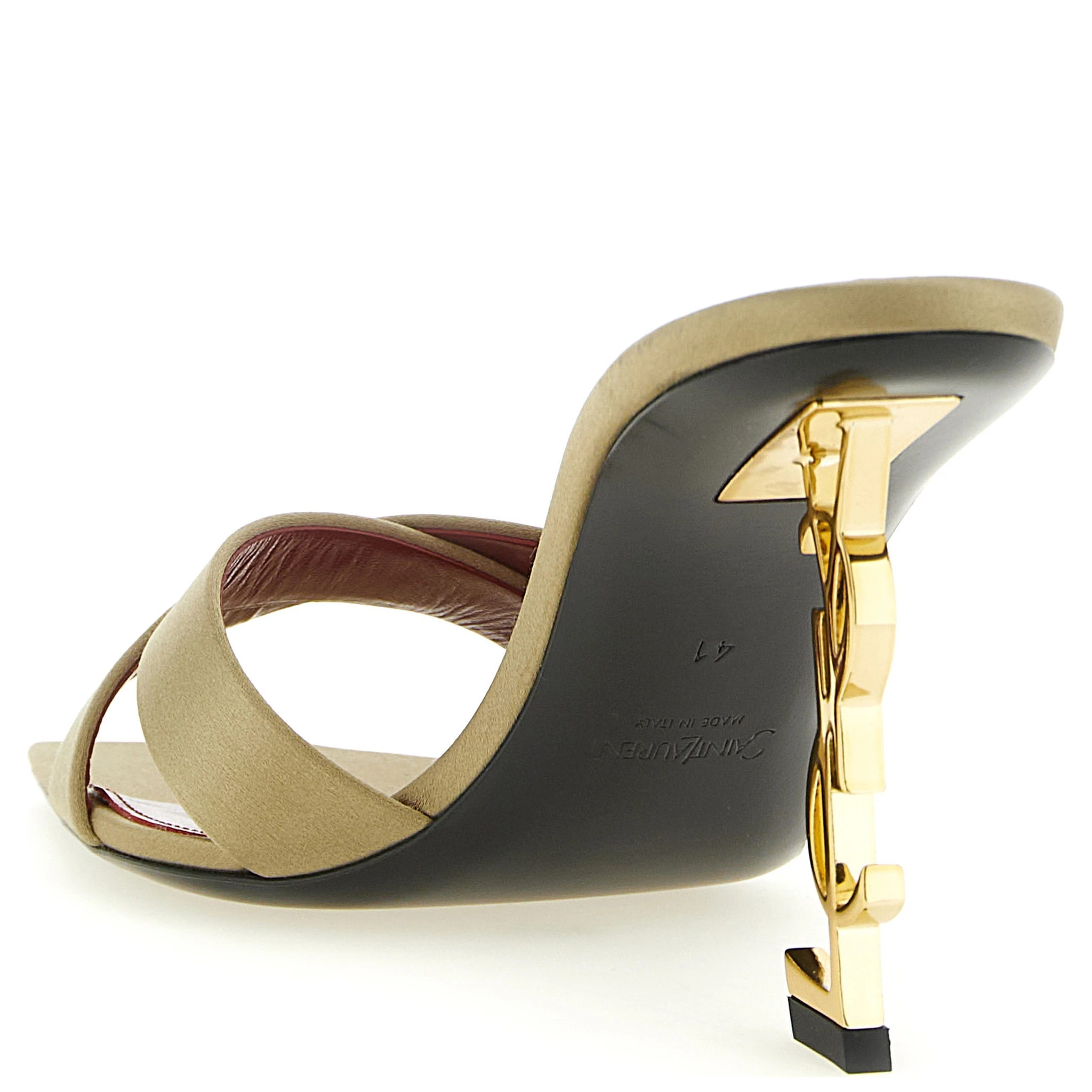 Bicolor Viscose Stiletto Heel Sandals