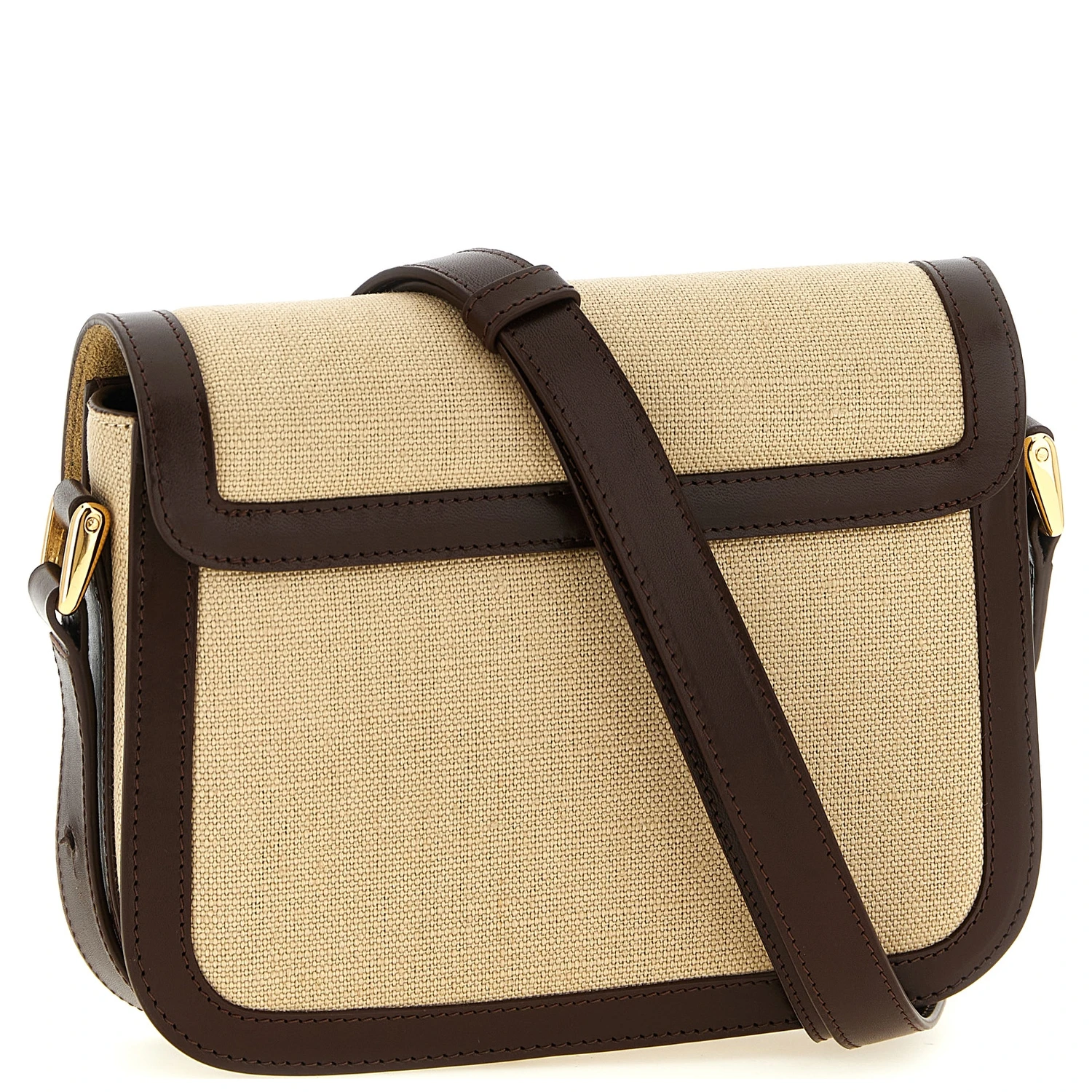 Beige Cotton Crossbody Bag