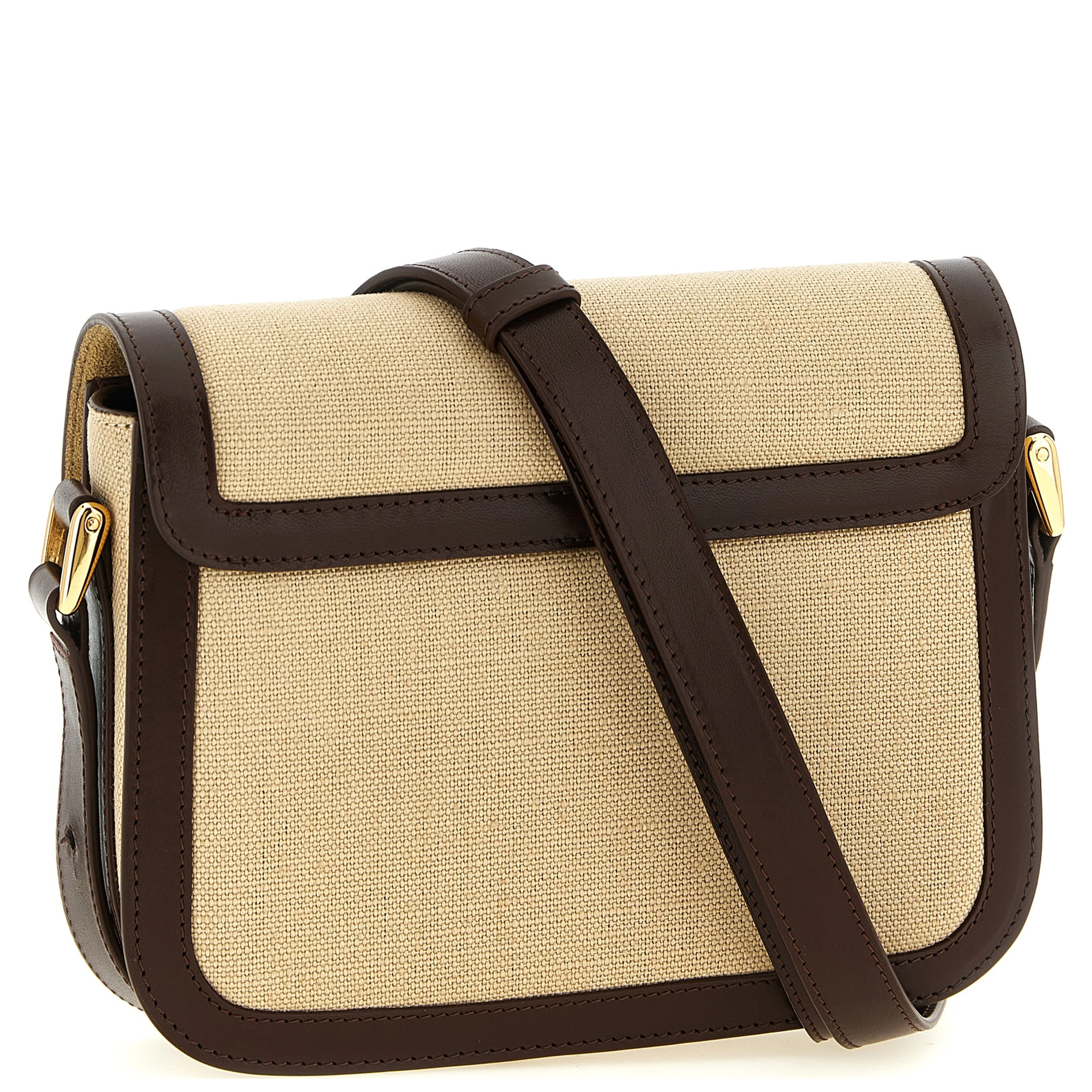 Beige Cotton Crossbody Bag