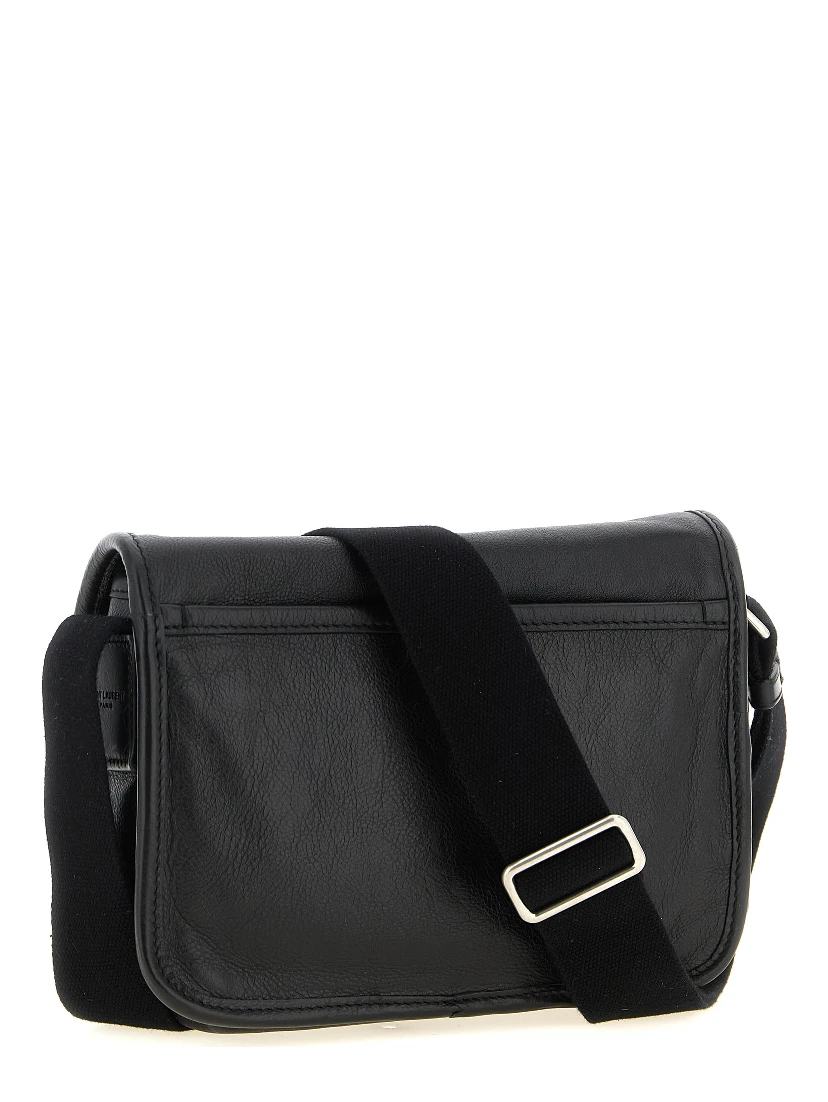 Black Calfskin Crossbody Bag