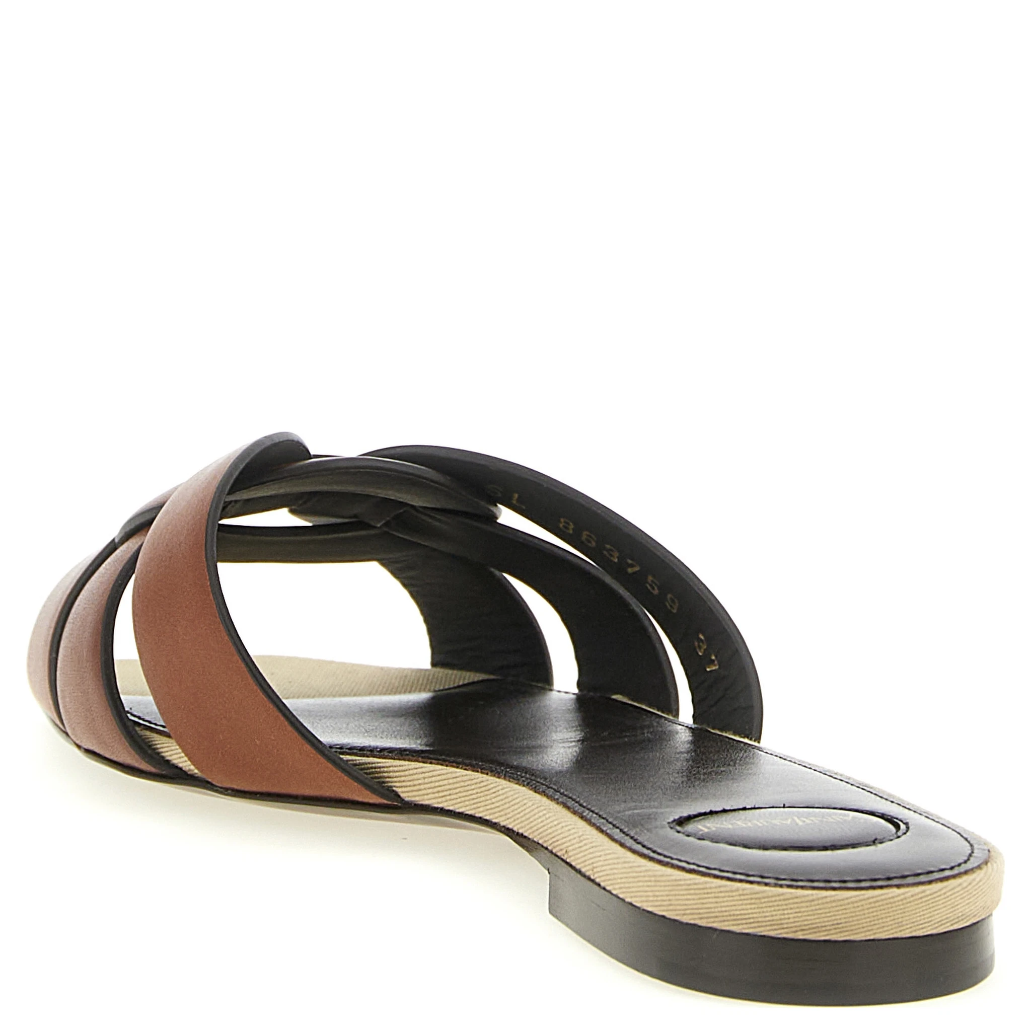 Brown Calfskin Slides