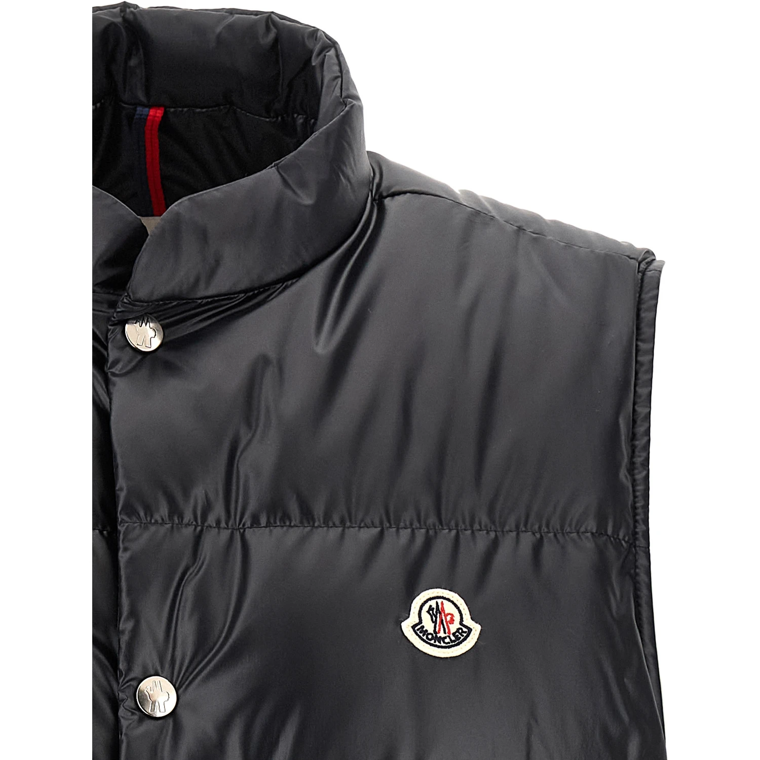Blue Polyester Sleeveless Jacket