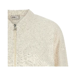 White Polyester Cardigan