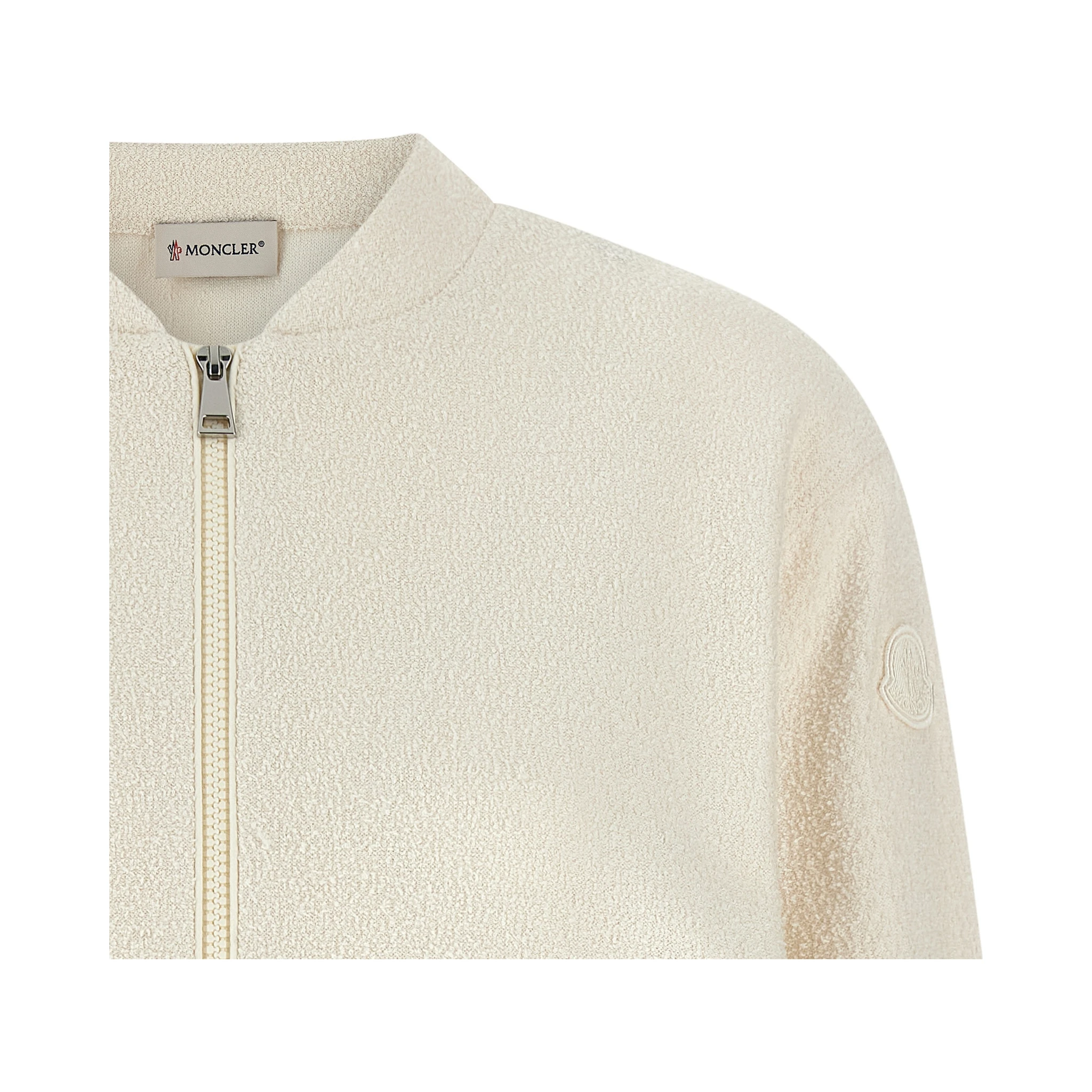 White Polyester Cardigan