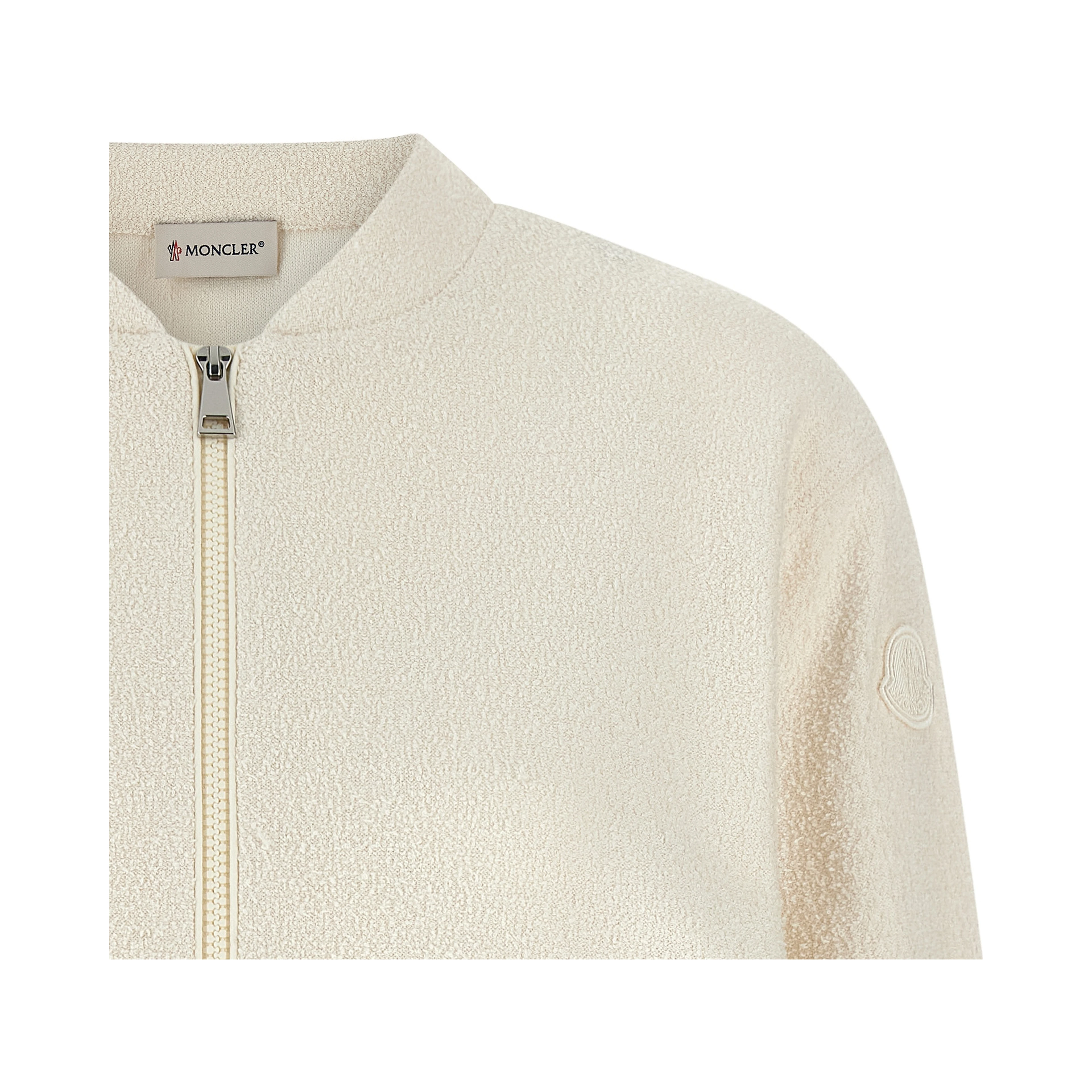 White Polyester Cardigan