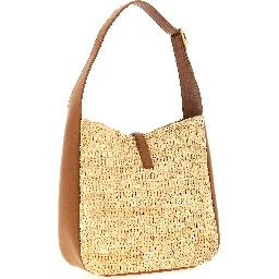 Beige Raffia Shoulder Bag