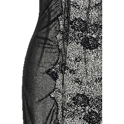 Black Cotton Midi Dress