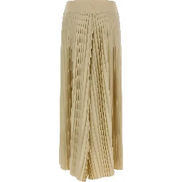 Beige Polyester Athletic Pants