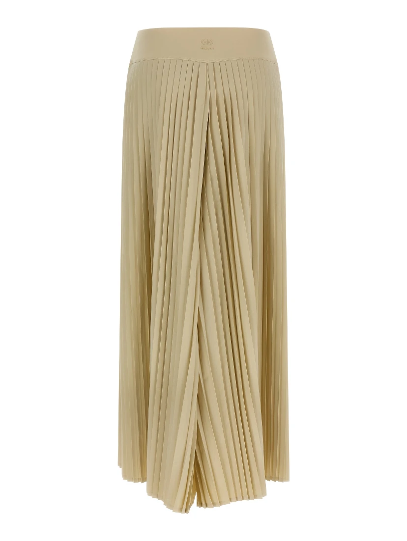 Beige Polyester Athletic Pants