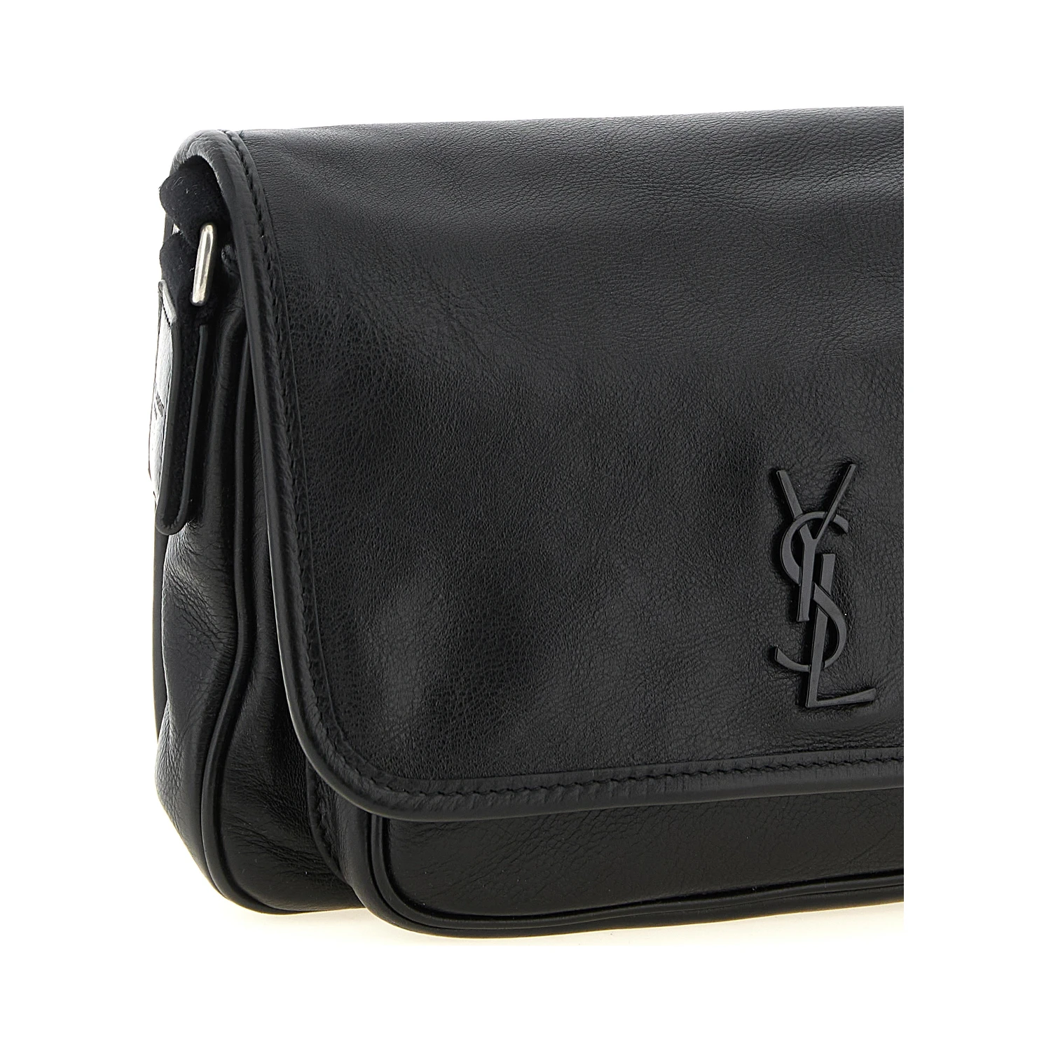 Black Calfskin Crossbody Bag