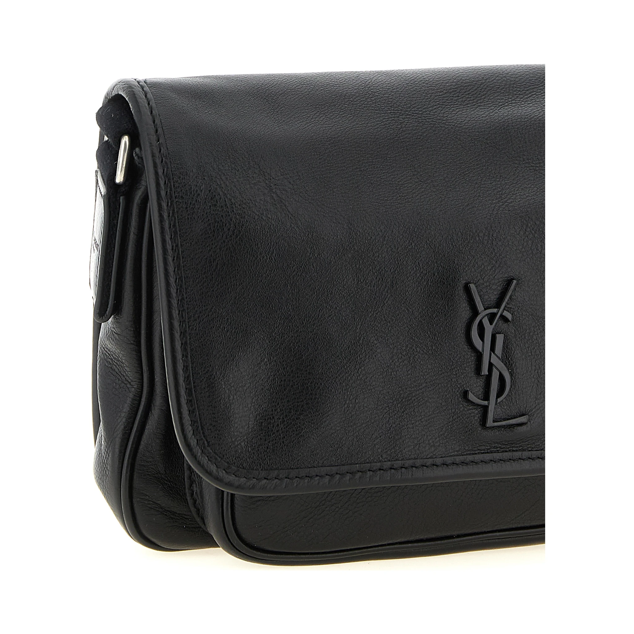 Black Calfskin Crossbody Bag