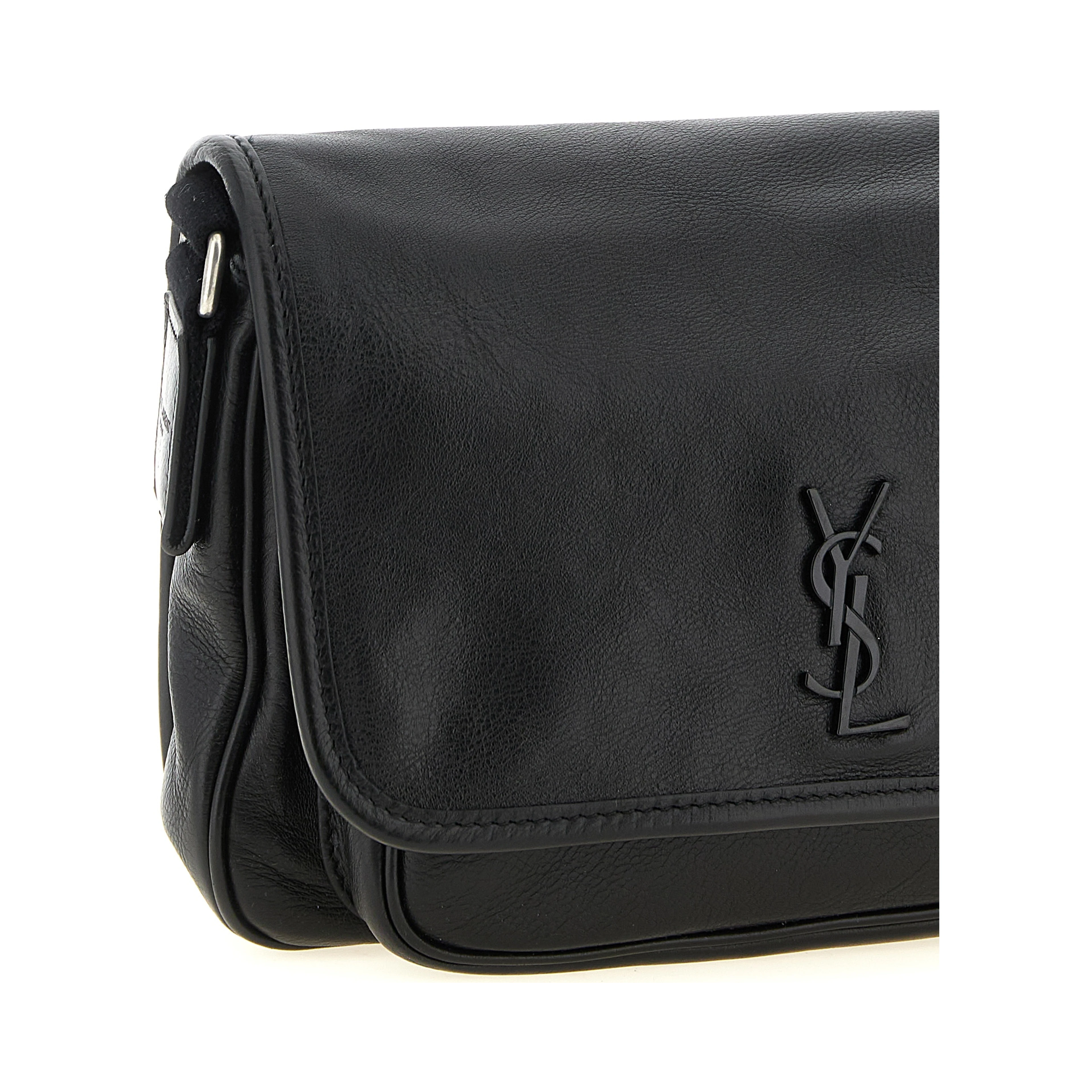 Black Calfskin Crossbody Bag