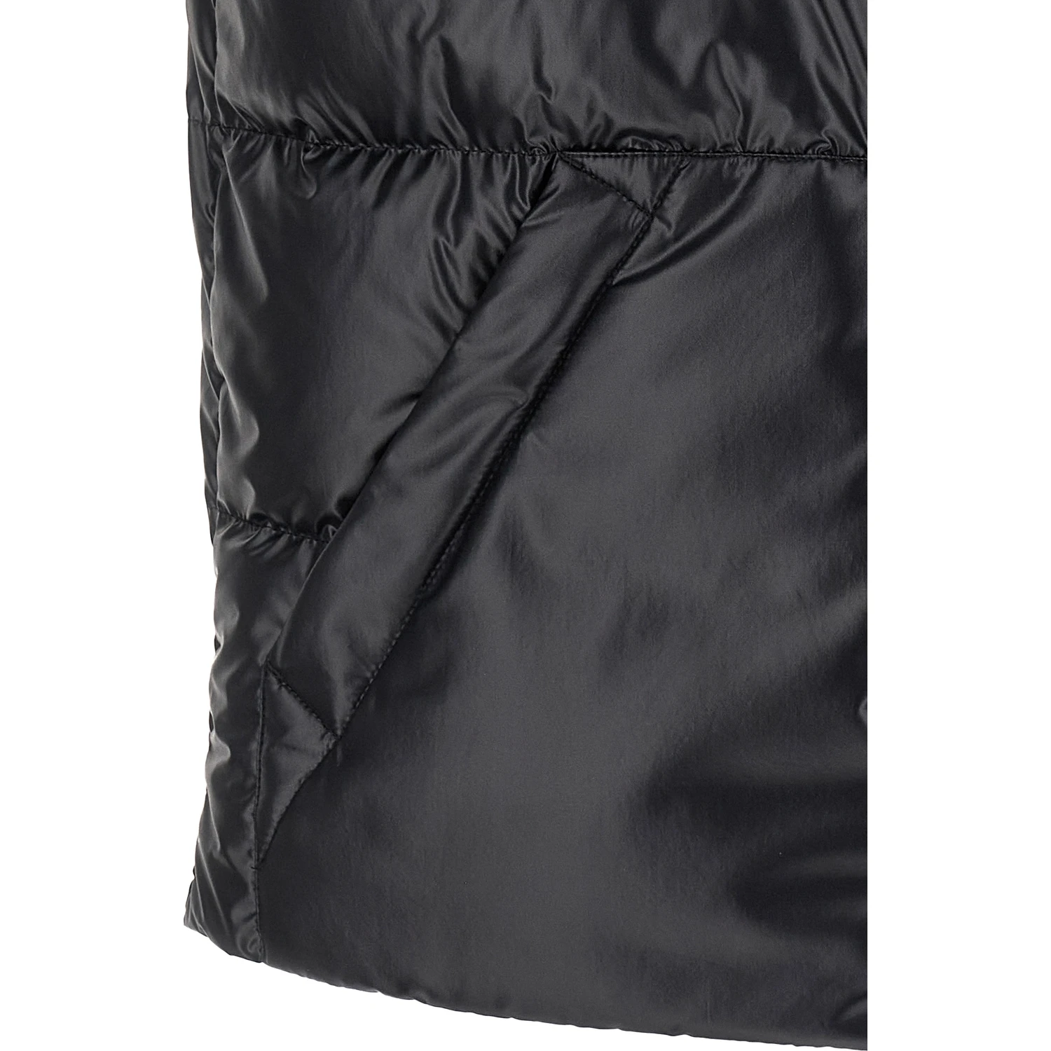 Blue Polyester Sleeveless Jacket