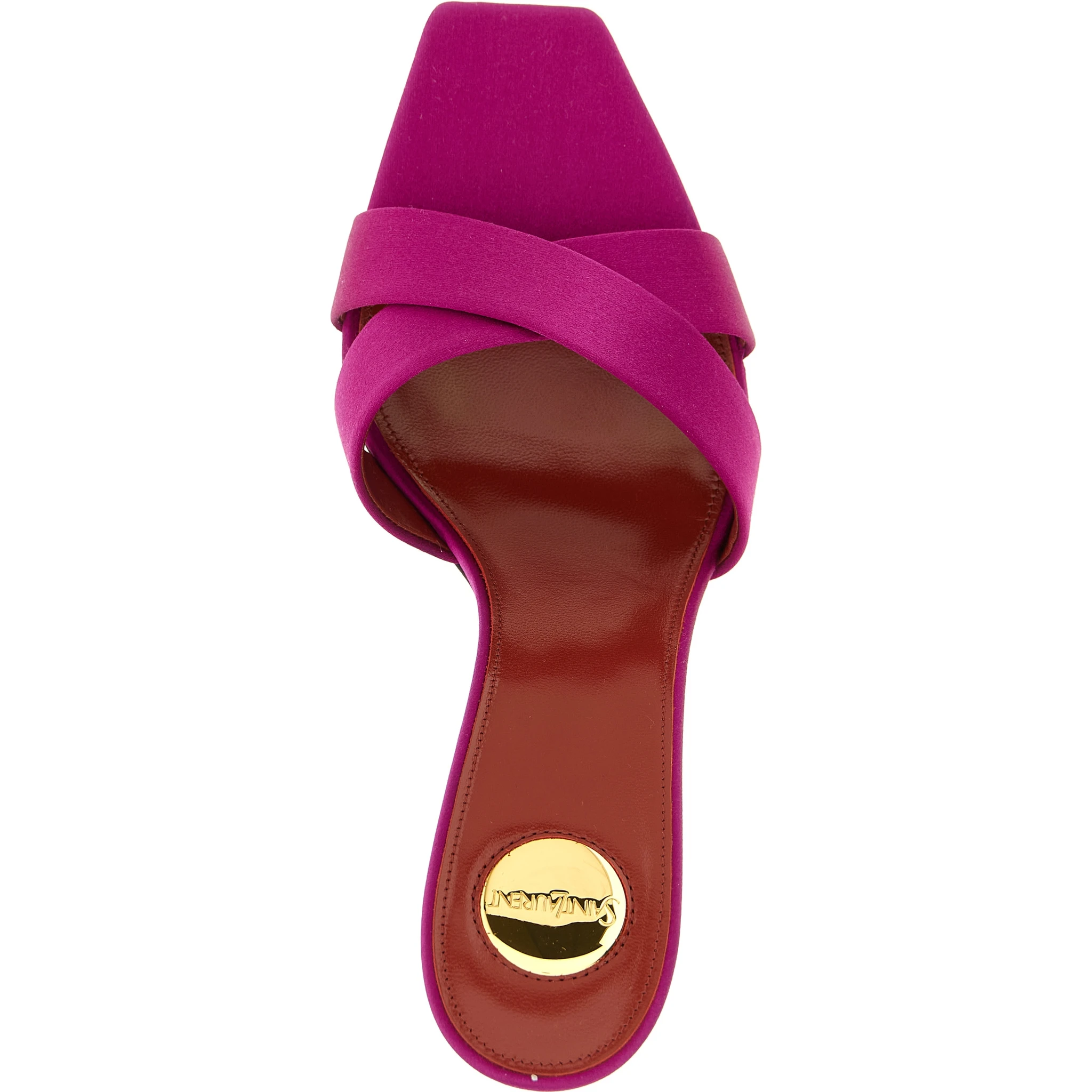 Fuchsia Viscose Stiletto Heel Sandals