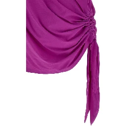 Purple Polyamide Casual Dress