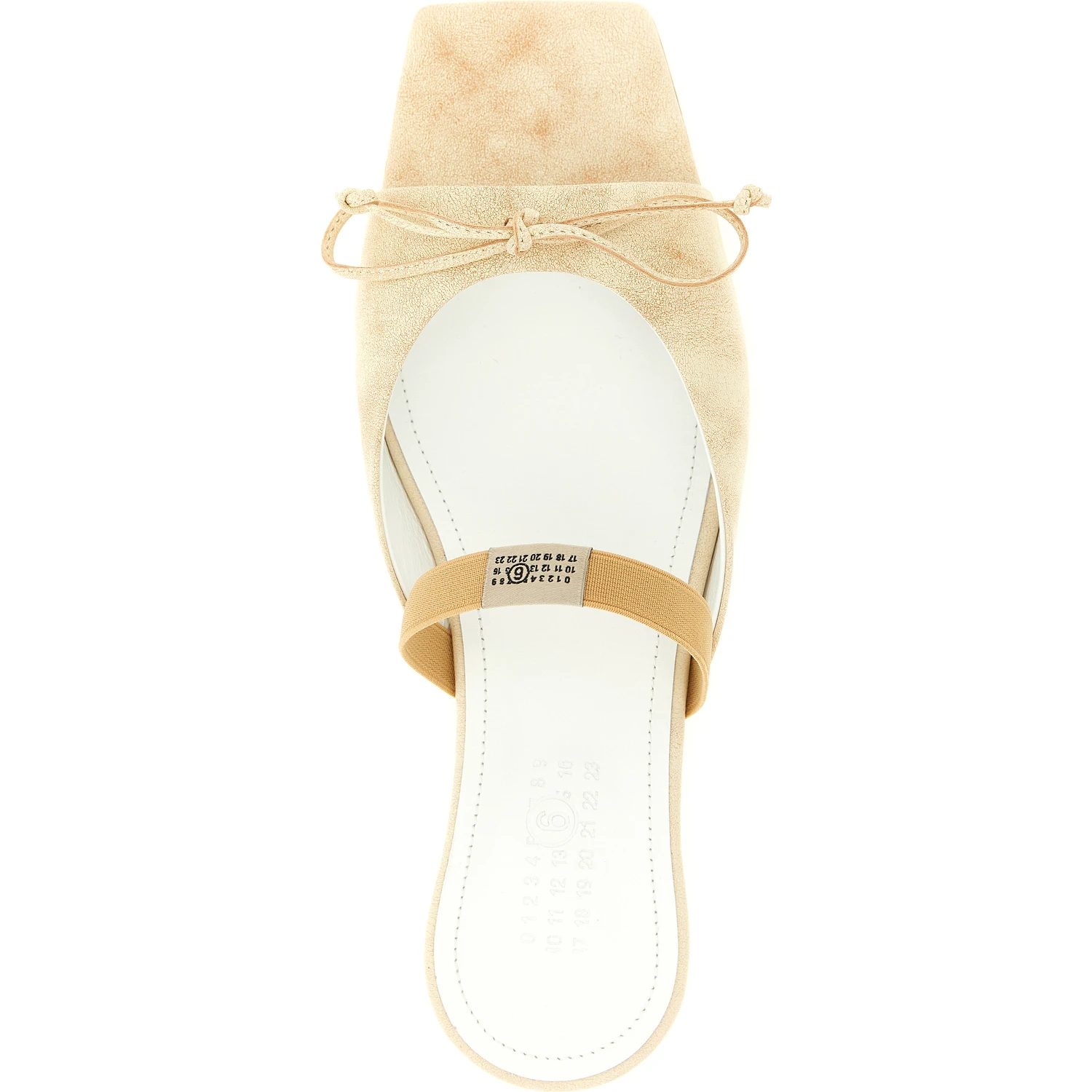 Beige Cowhide Slides
