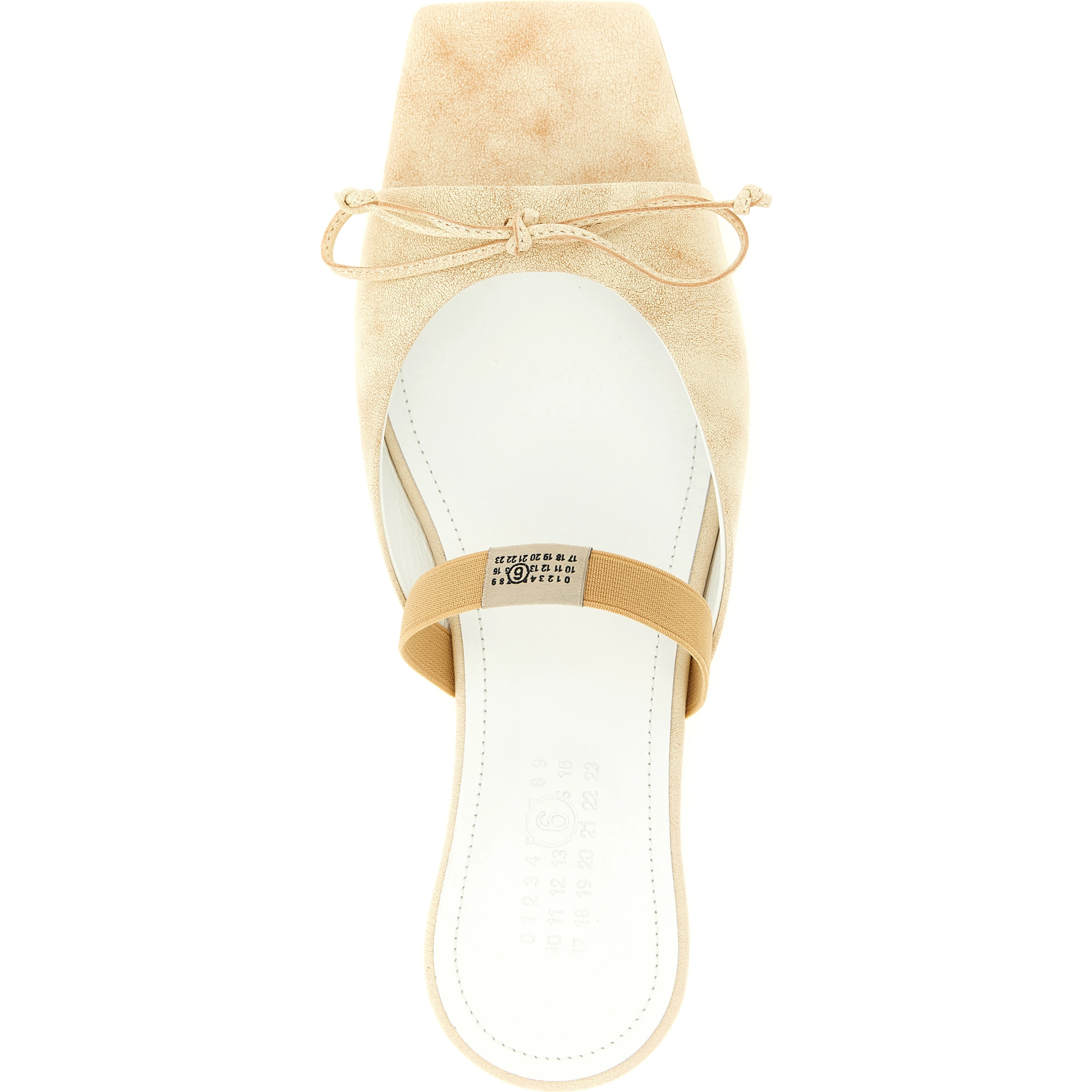 Beige Cowhide Slides