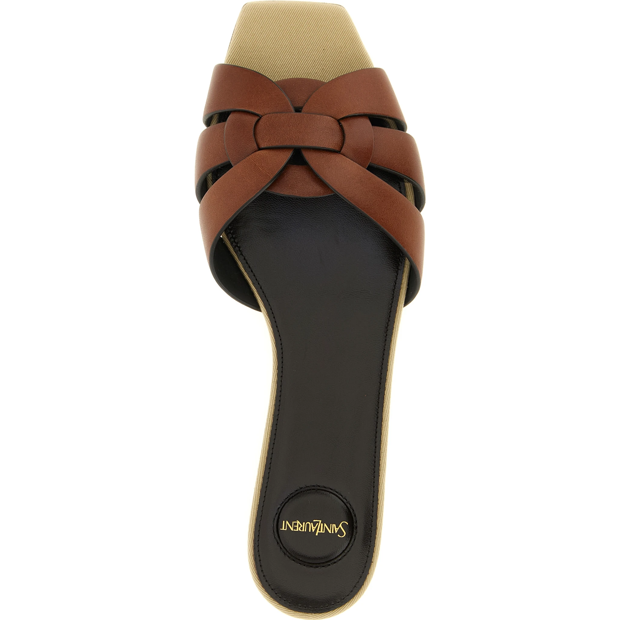 Brown Calfskin Slides