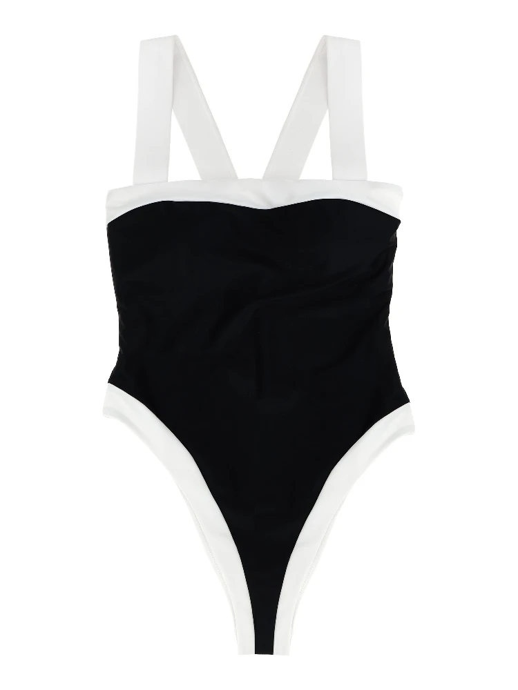 Bicolor Recycled Polyamide One-Piece Swimsuit