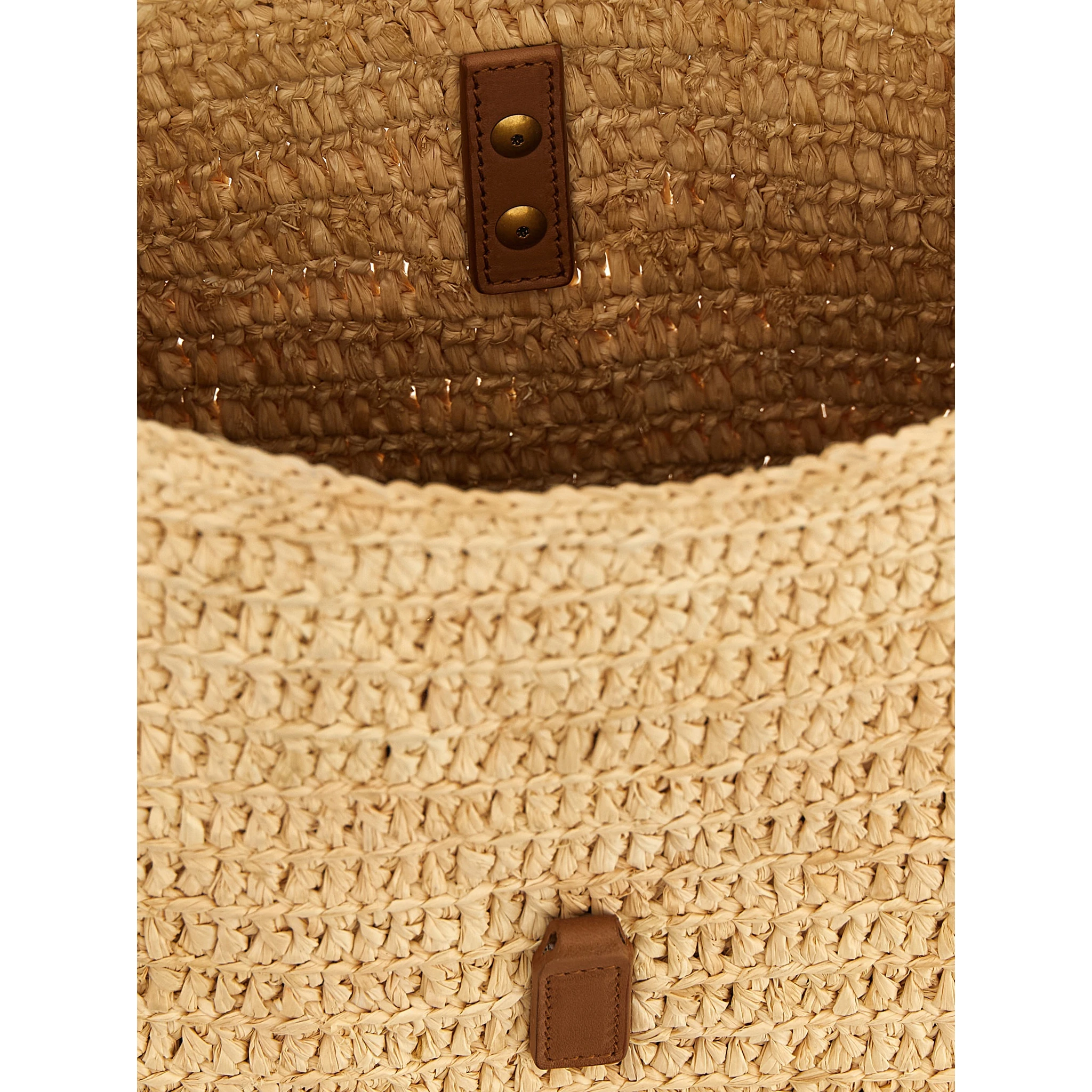 Beige Raffia Shoulder Bag