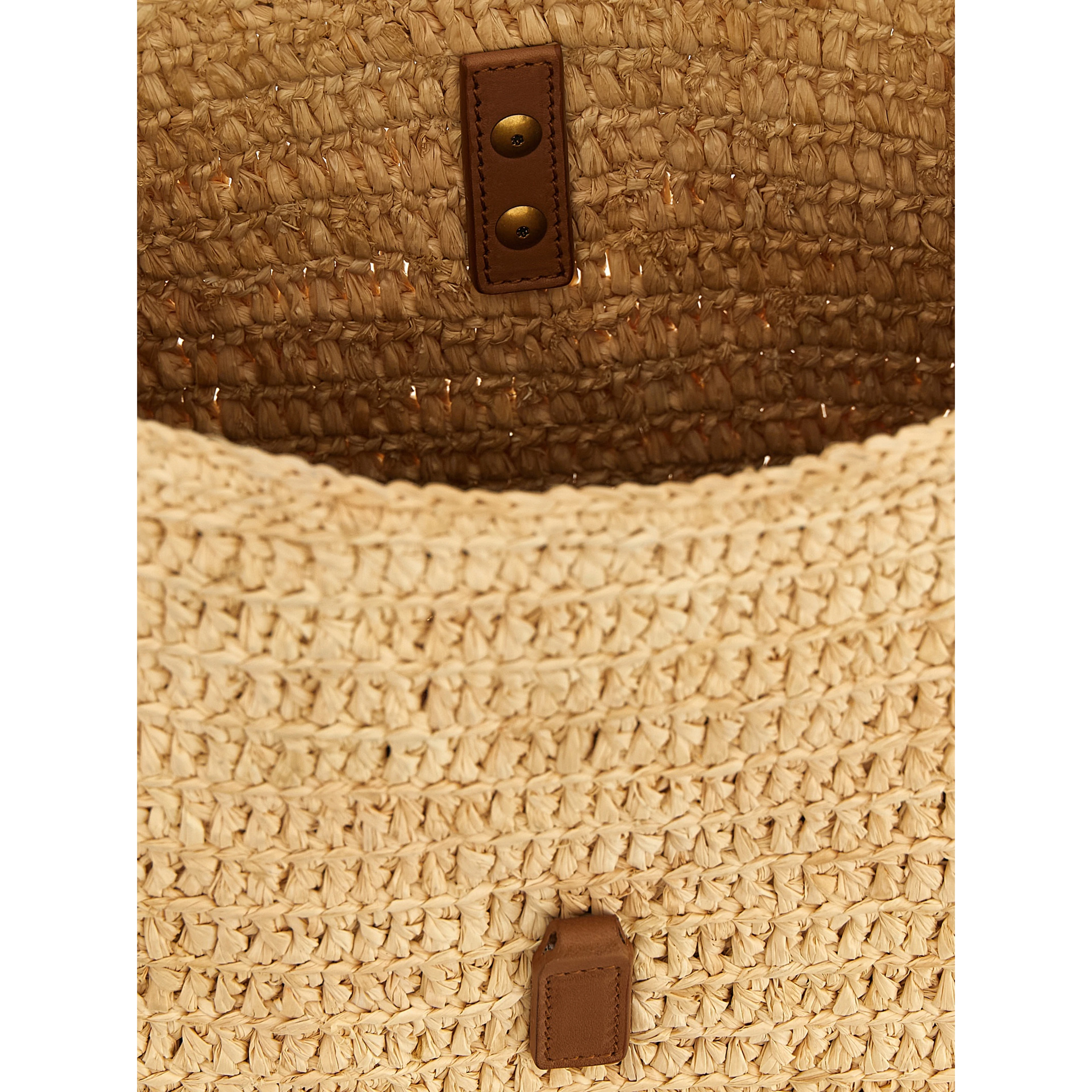 Beige Raffia Shoulder Bag