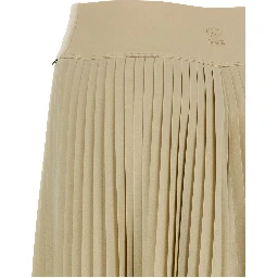 Beige Polyester Athletic Pants