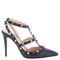 Blue Goatskin High Heel Pumps