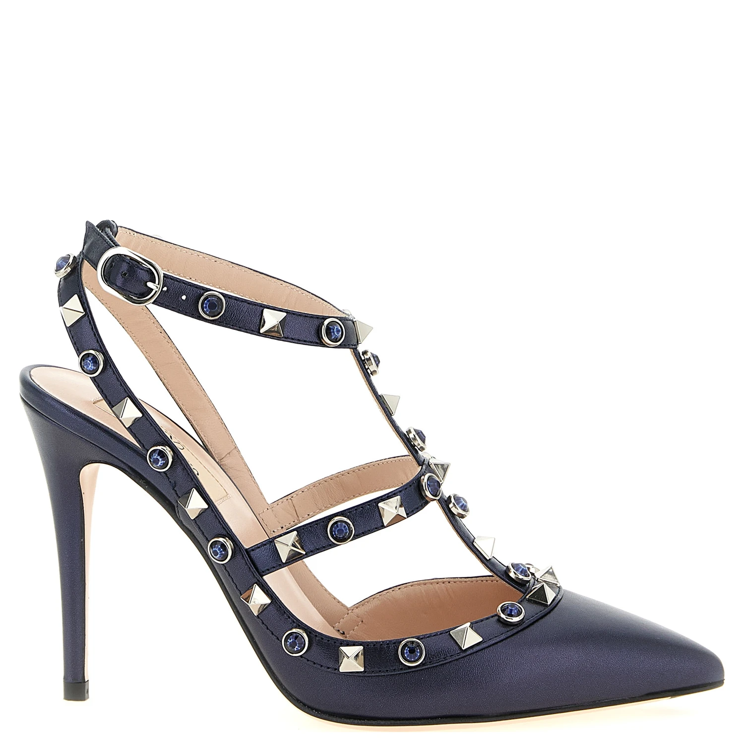 Blue Goatskin High Heel Pumps