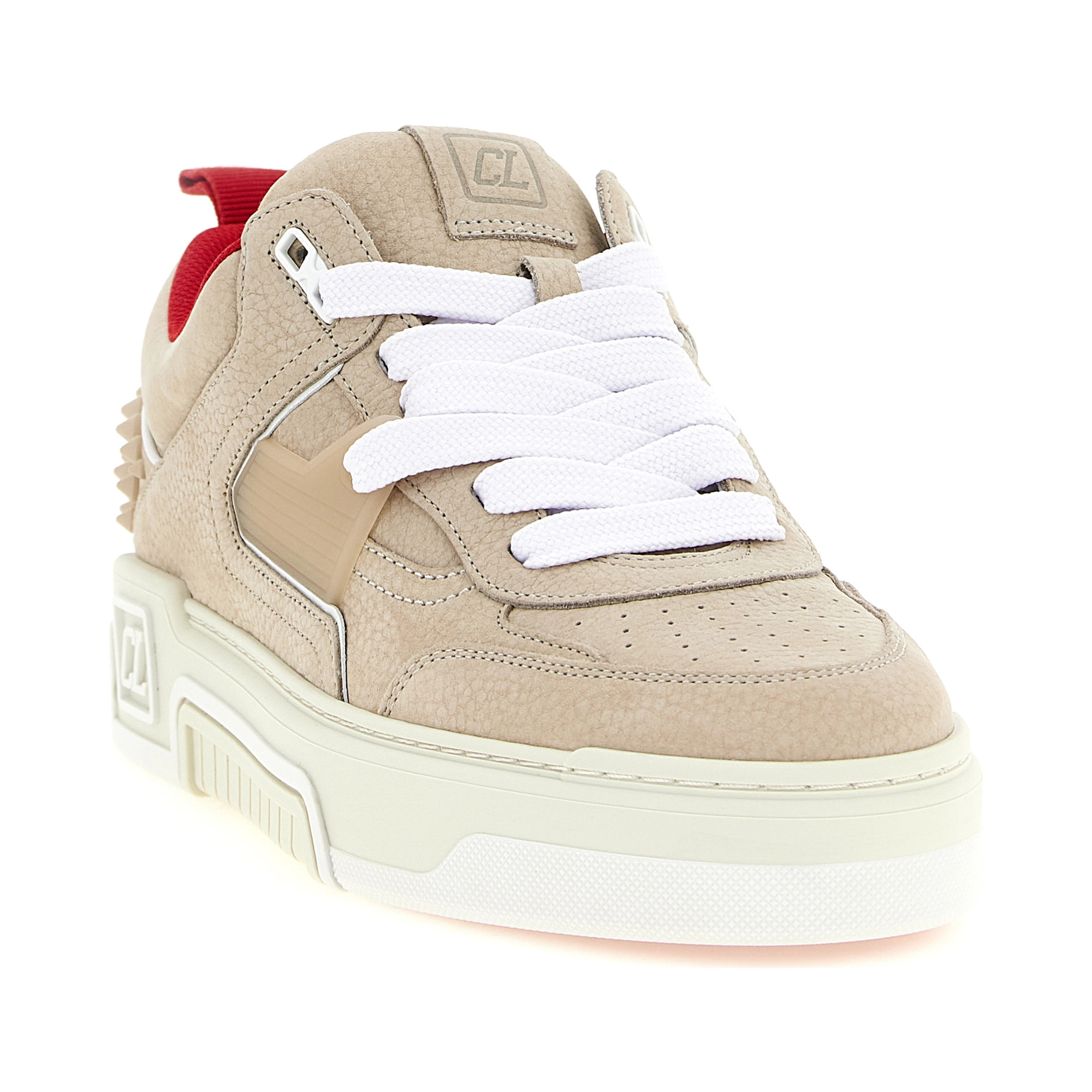Beige Calfskin Athletic Sneakers